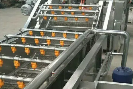 手拉葫蘆用于氣泡清洗機安裝（水果自動化清洗設備）